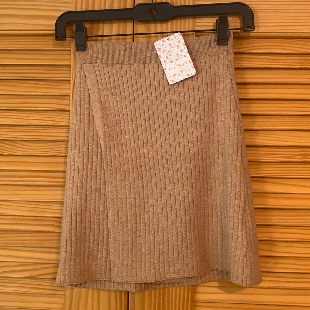 NWT Free People Caramel Heather Mod Skirt